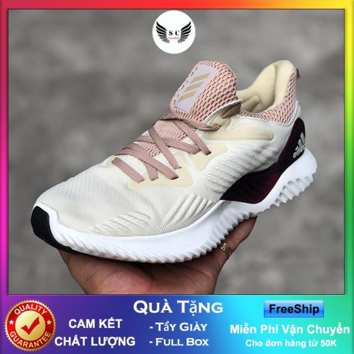 Giày Thể Thao Nữ🎁FREESHIP🎁 Giảm Ngay 20K Khi Nhập  Giày Nữ ALPHA Kem Tím  Cao Cấp
