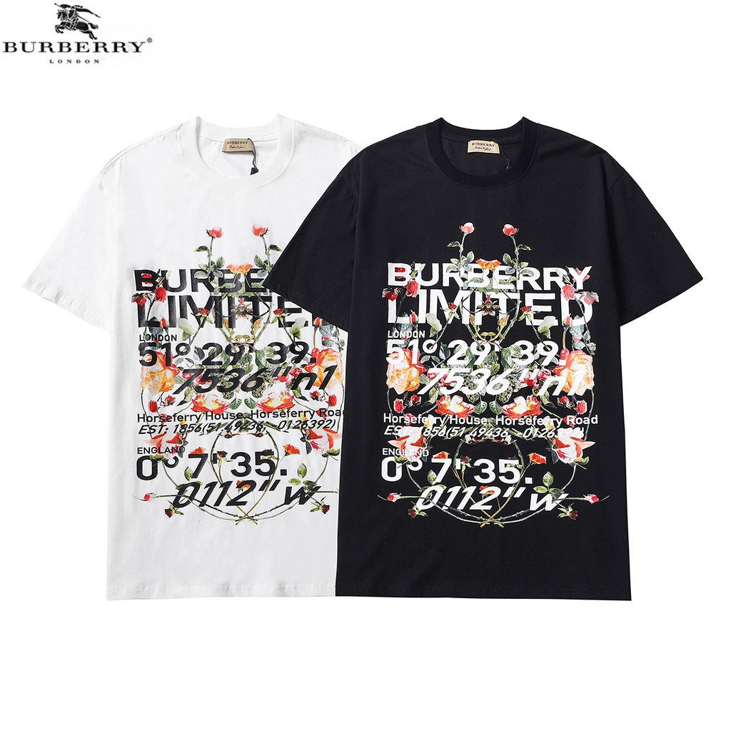 Áo Thun In Chữ Givenchy Burberry Thời Trang Cho Nam Nữ