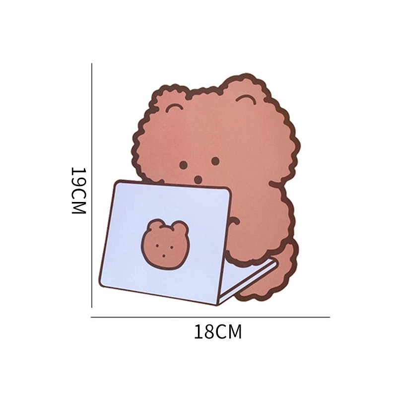 Miếng Lót Chuột Máy Tính Chống Trượt Hình Chú Gấu Dễ Thương Cỡ 19x18cm | BigBuy360 - bigbuy360.vn