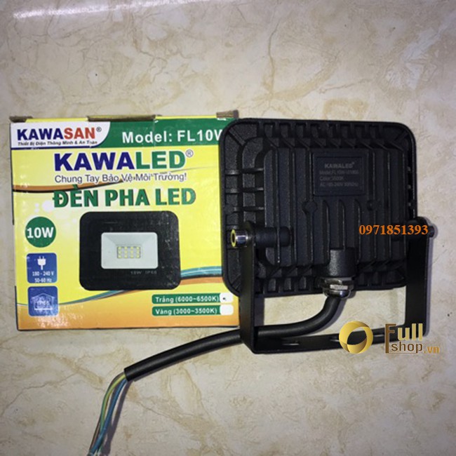 Đèn pha LED thân đúc mỏng 10W Kawaled Kawasan FL10W