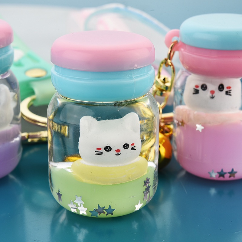 Móc khóa cute độc đáo hình bình nước thú cưng đẹp phong cách độc lạ bền đẹp.