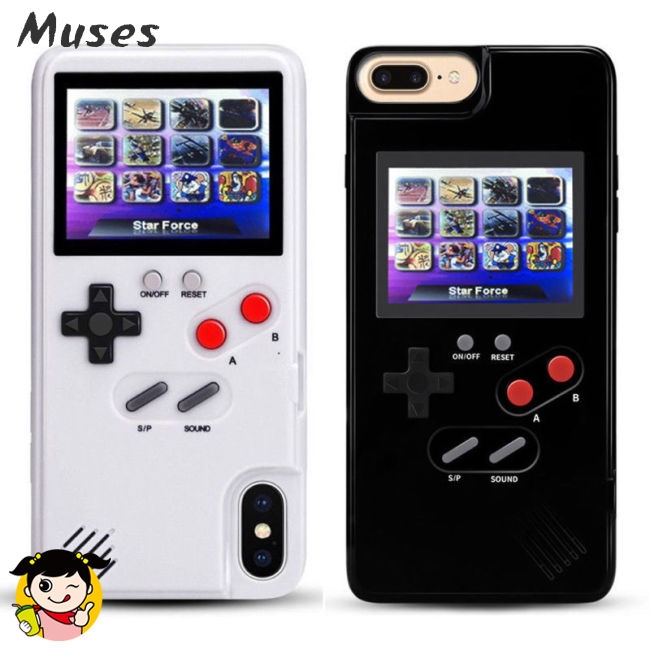 Muse07 Vỏ điện thoại For iPhone6/7/8,6/7/8 Plus,X/Xs,XR,X Max Color Tetris Game Screen Play Retro Case