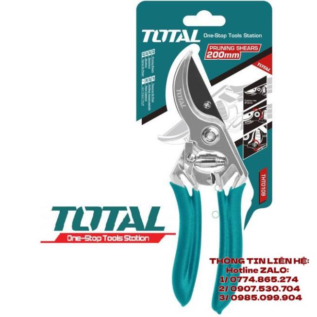 Kéo cắt tỉa cành cây mini Total 8'' THT0109 - Kìm Kềm Bấm Cắt Cây Cảnh Vườn Kiểng