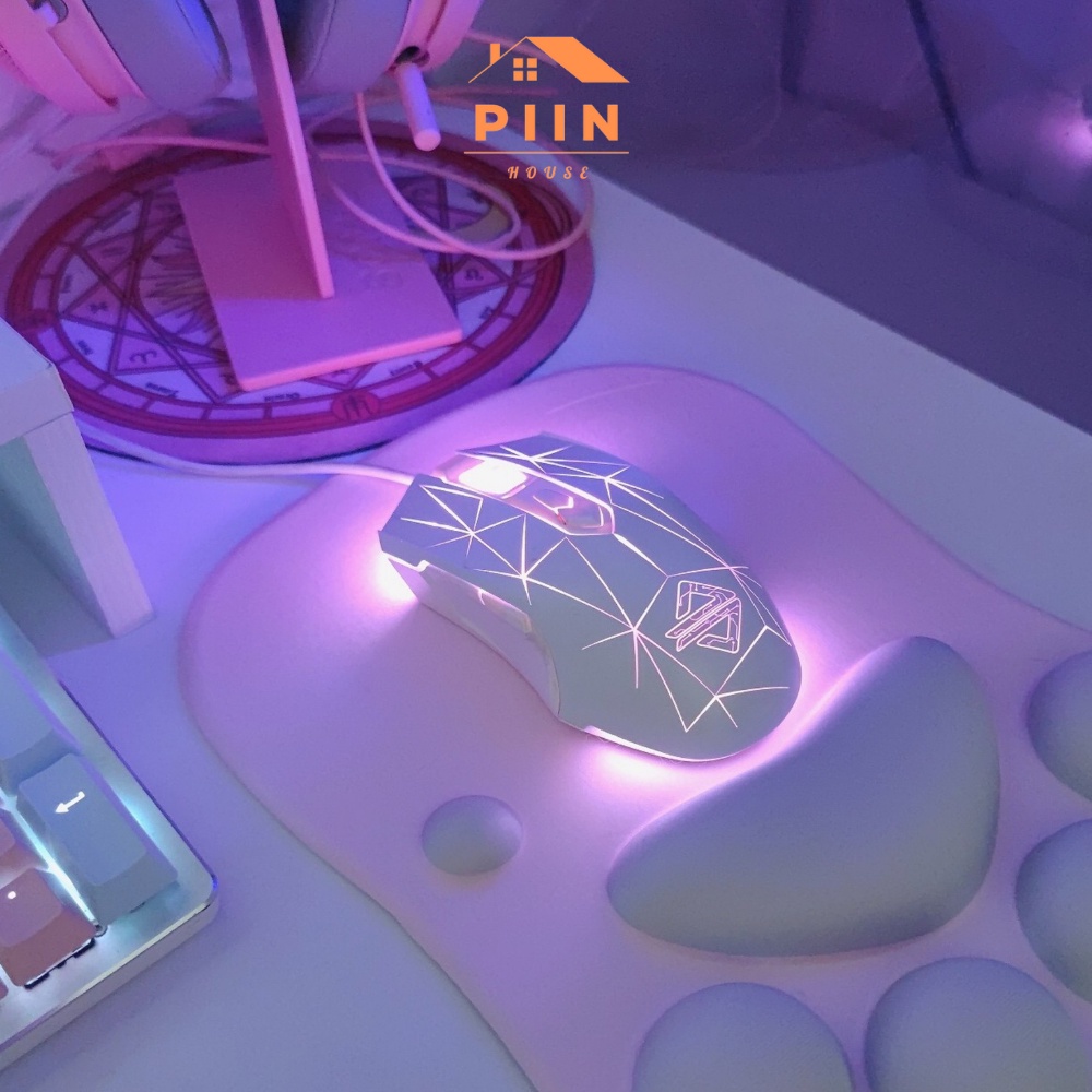 Miếng lót chuột cỡ lớn PIIN HOUSE có đệm đỡ tay silicone hình chân mèo giúp cổ tay thoải mái