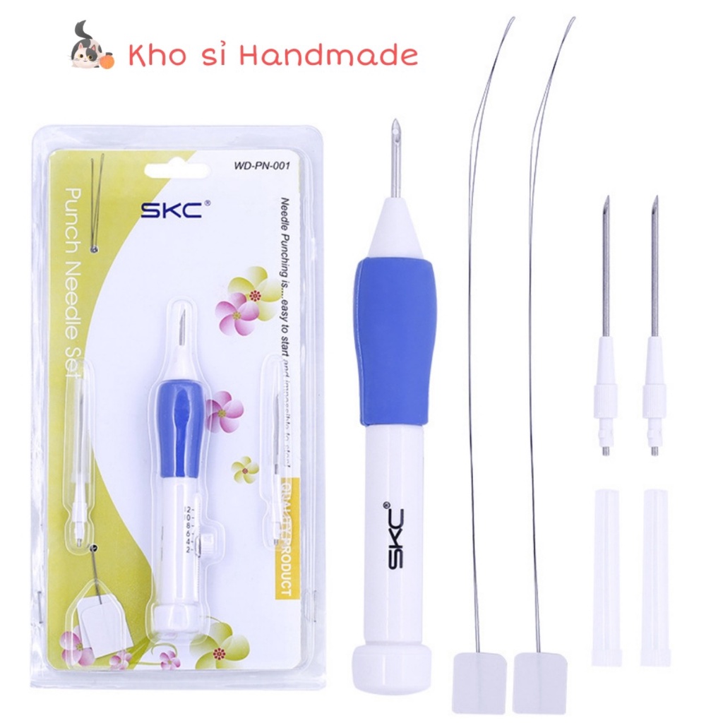 Bút thêu chỉ nổi, len xù - Punch Needle - Chỉ dùng cho len sợi nhỏ