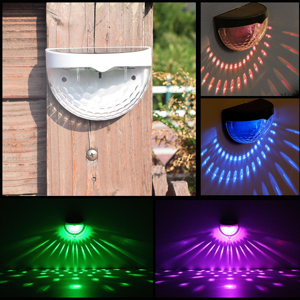Đèn LED Treo Tường Hình Bán Nguyệt Tiết Kiệm Năng Lượng Thay Đổi Màu Sắc Tiện Dụng Trang Trí Sân Vườn