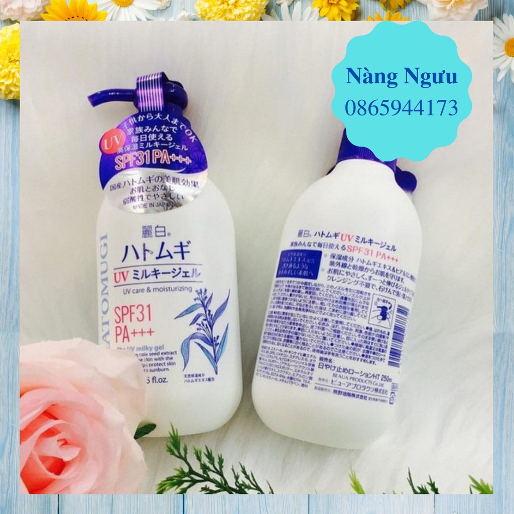 Sữa Dưỡng Thể Hatomugi, Cấp Ẩm, Chống Nắng, Kem Dưỡng Trắng Da Mặt và Body Số 1 Nhật Bản [Hàng Auth - Dưỡng Là Trắng] | BigBuy360 - bigbuy360.vn