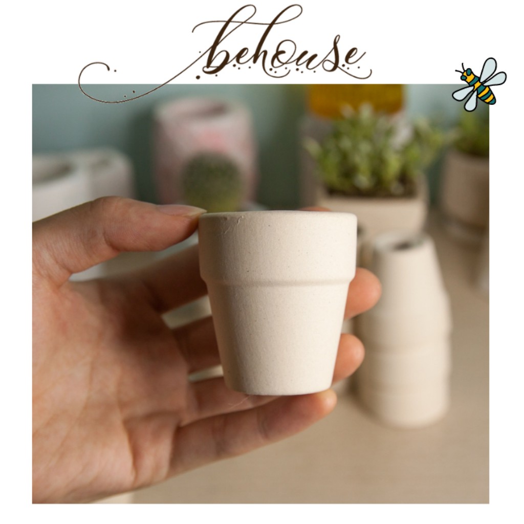 🔷 Chậu Nguyên liệu 🔷 Chậu Tự Vẽ Sáng Tạo Theo Ý Muốn . Kích Thước 5cm x 5cm và 7xm x 7cm