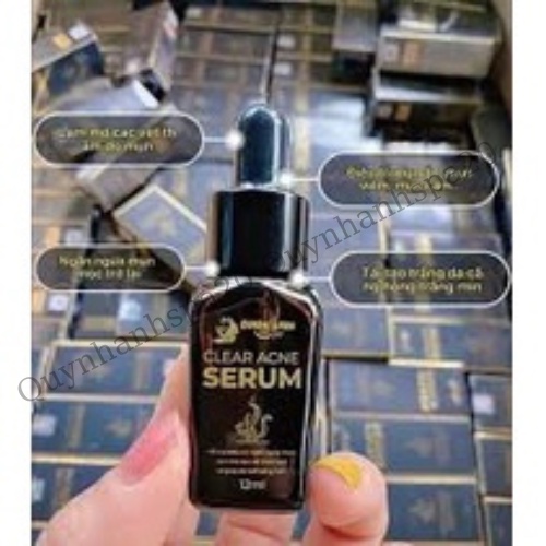Tinh chất Serum ngăn ngừa mụn làm mờ vết thâm sẹo se khít lỗ chân lông Clear Acne Quyên Lara 12Ml Quynhanhspa