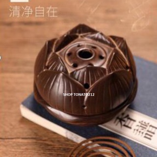 Xông trầm trầm hương lư hương sứ 22 cao 7cm tặng 3 nụ trầm