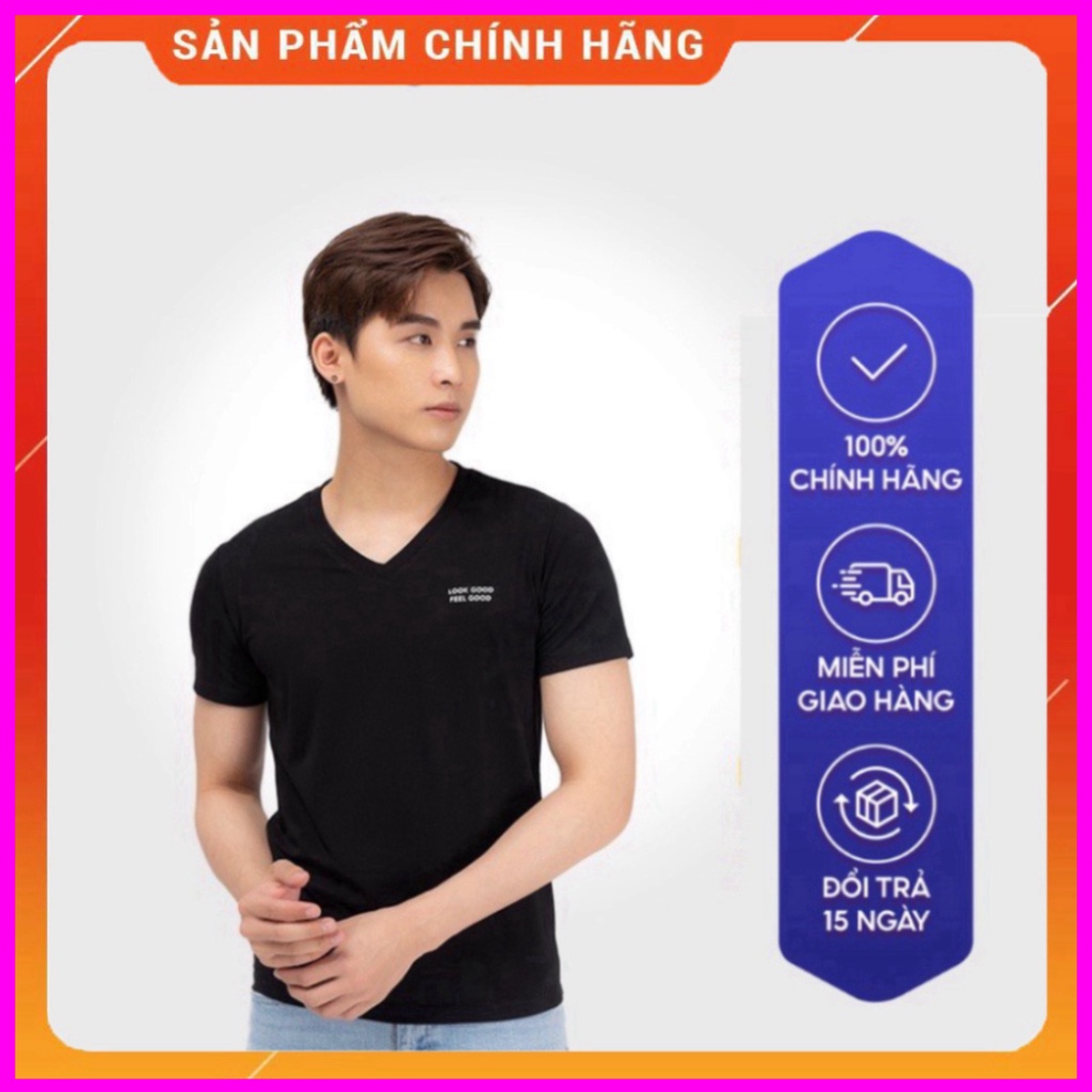 Áo phông nam YODY cổ tim chất liệu thun cotton mềm mịn, tham hút mồ hôi tốt PPM3997