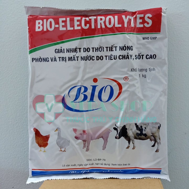 BIO ELECTROLYTES 1KG - Giải nhiệt do thời tiết nóng, phòng và t.r.ị mất nước do tiêu chảy, sốt cao
