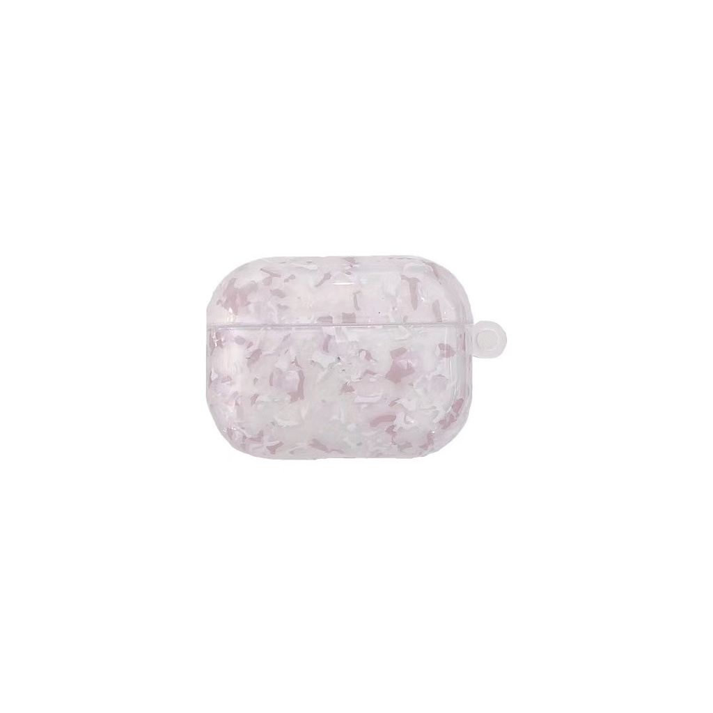 Vỏ bảo vệ hộp sạc tai nghe Bluetooth Airpods 1/2 pro mềm hình hoa tím có dây đeo