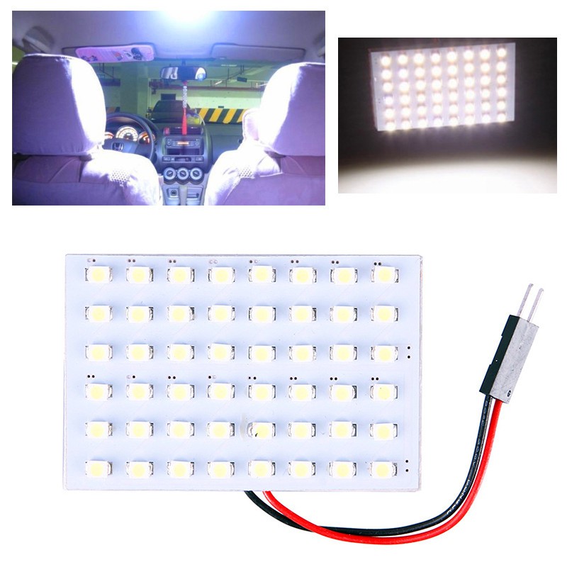 Bảng Đèn Led 12V 48 Smd T10 Dome Ba9S Cho Nội Thất Xe Hơi