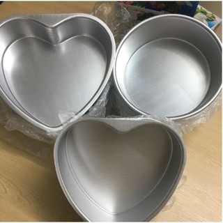 Khuôn Nhôm Đúc Làm Bánh Hình Trái Tim 24cm khuôn cỡ to nhất