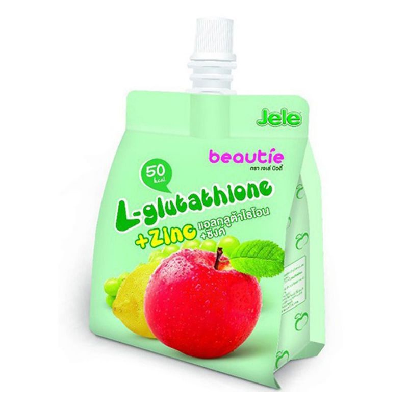 Nước ép trái cây thạch Jele beautie vị táo và Glutathione 150g