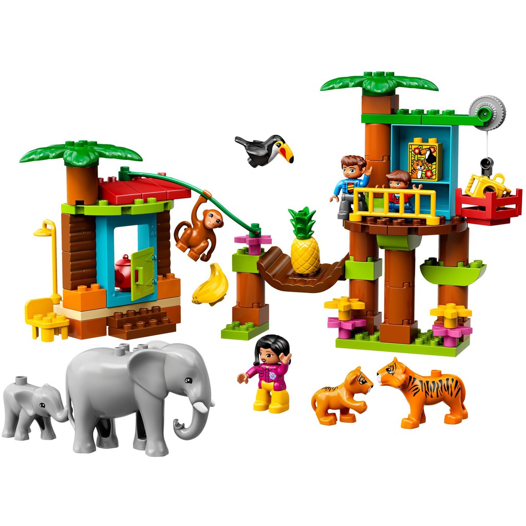 LEGO DUPLO 10906 Động Vật Rừng Nhiệt Đới  cho Bé Mầm Non 2+ Tuổi