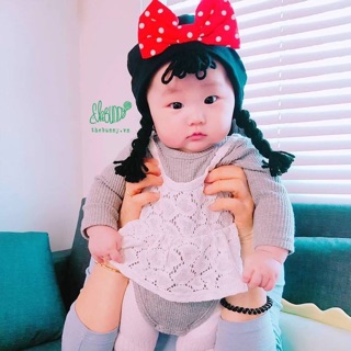 Băng đô nơ tóc giả cho bé