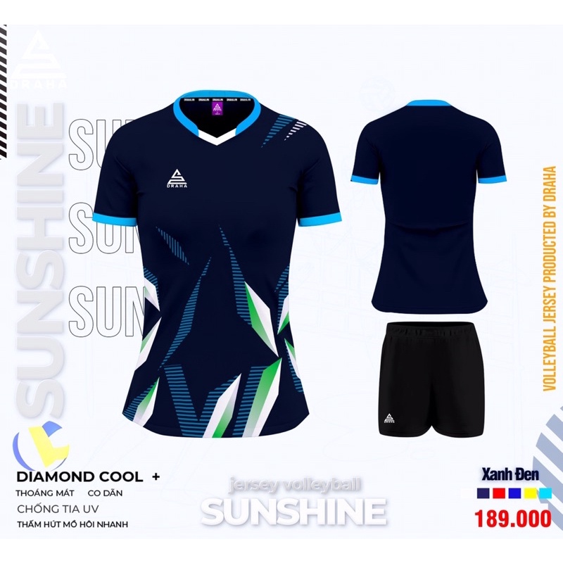 Bộ NỮ/ Bộ quần áo bóng chuyền nữ mẫu mới sunshine kèm hình thật.