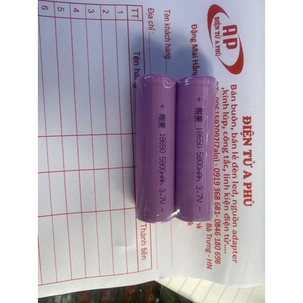 Pin 3.7v đầu bằng 1 vỉ 2 viên