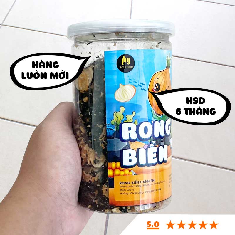 Rong biển hành phi 150g LhyFood đồ ăn vặt Hà Nội vừa ngon vừa rẻ - Có Quà tặng