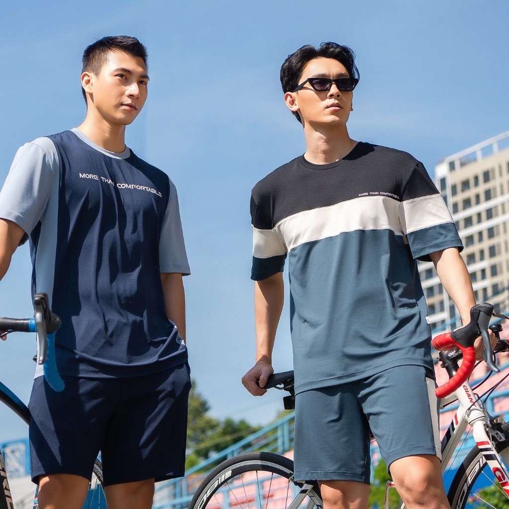 Quần đùi short thun ngắn nam CIZA phong cách thể thao cao cấp trẻ trung size S M L XL màu navy QSTR29