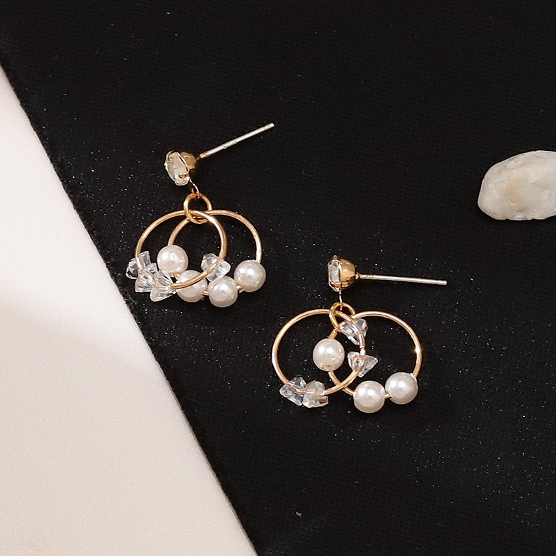 Bông tai nữ đính đá sang trọng trẻ trung phong cách Hàn Quốc BT16