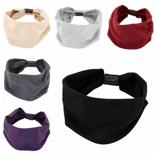 Băng đô rộng Cotton mềm mại dành cho nữ Dây buộc tóc thun thể thao Phụ kiện tóc Turban
