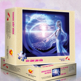 Tranh xếp hình tia sáng jigsaw puzzle 108 mảnh phát triển trí tuệ cho bé - đôi cánh linh hồn - msp: 108-075