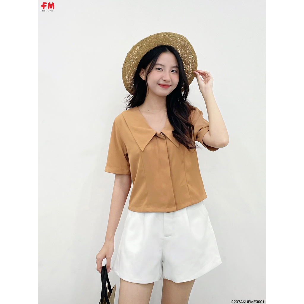 Áo kiểu nữ FM Style tay ngắn dáng lửng phong cách bánh bèo thời trang Hàn Quốc siêu xinh 207300028