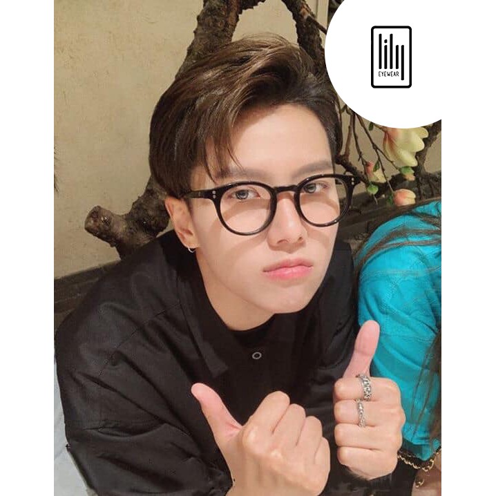 Gọng kính cận nam nữ LILYEYEWEAR mắt tròn nhỏ chất liệu nhựa chắc chắn màu sắc thời trang 2129