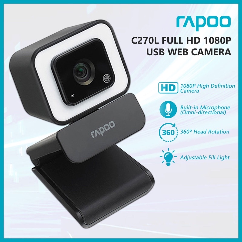 webcam cao cấp rapoo C270L full hd có đèn led