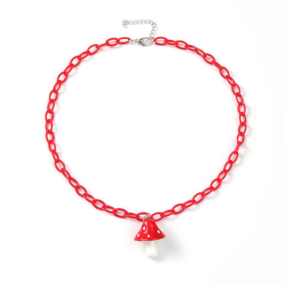 Vòng cổ Choker Mặt Nấm Màu Kẹo Ngọt Dễ Thương