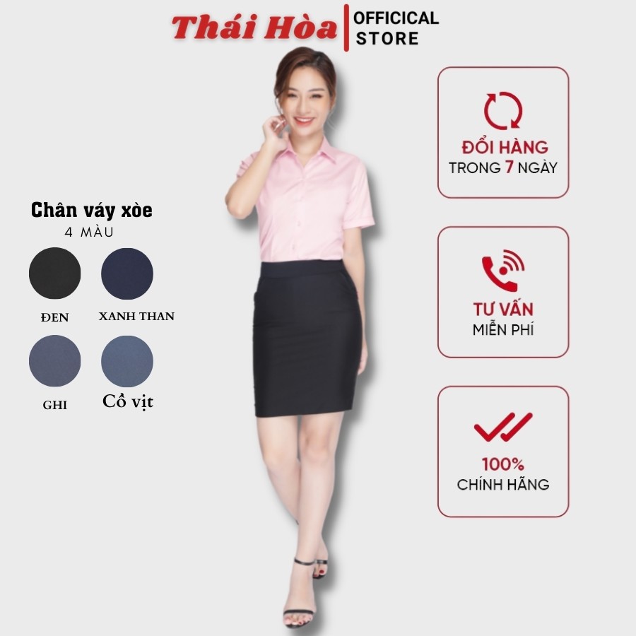 Chân váy dài Thái Hòa 2J883-17-01  Chân váy công sở dài, màu đen, dáng ôm,Chất liệu vải nhẹ,độ bền màu cao