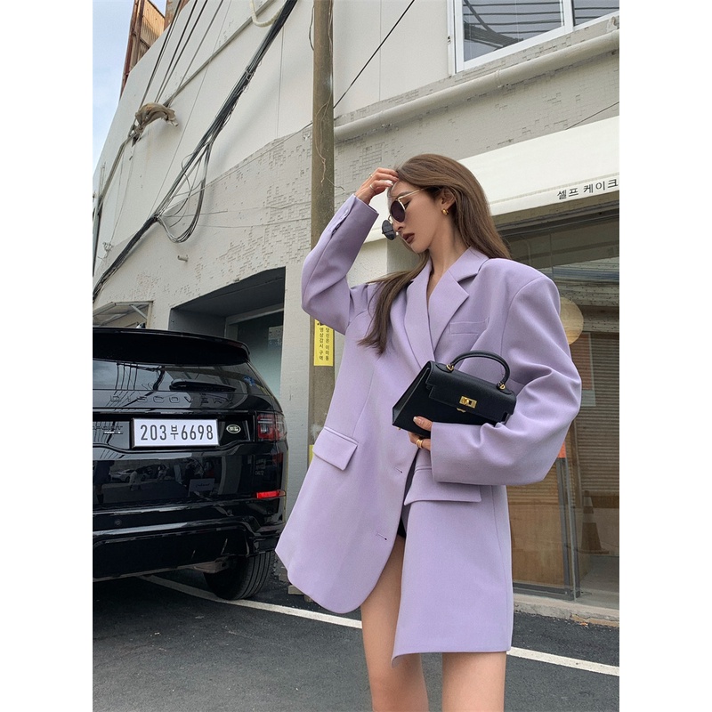 Áo khoác blazer mùa thu 2021 mới phong cách Hồng Kông