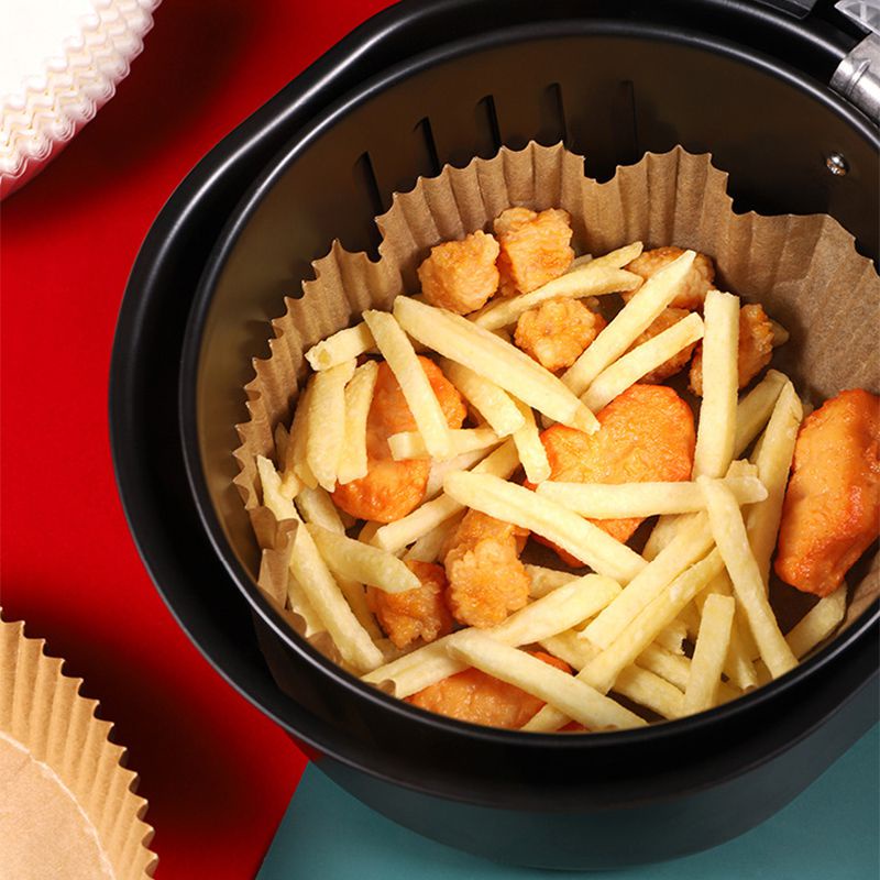 Giấy Lót Hình Tròn Chống Dầu Dùng Một Lần Cho Nồi Chiên Không Dầu 3-6L