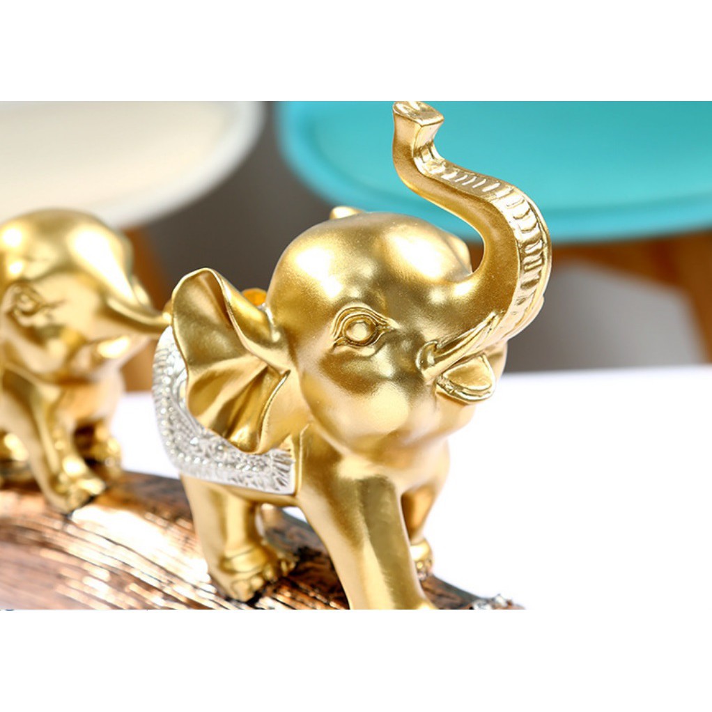 Tượng trang trí phòng khách, Tượng decor nhà Ba Chú Voi - Trang Trí Nội Thất Cao Cấp