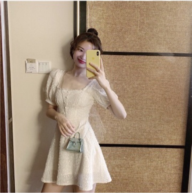 (r140) đầm ulzzang công chúa đính ngọc(có hình thật)