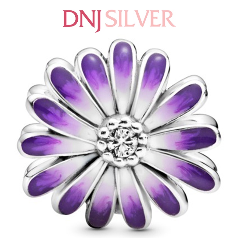 Charm bạc 925 cao cấp - Mẫu charm chủ đề Purple Daisy thích hợp để mix vòng - Mã sản phẩm DN151