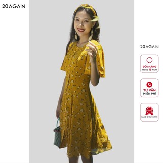 Đầm ngắn tay cúc dọc thân trước dda0319 - 20again