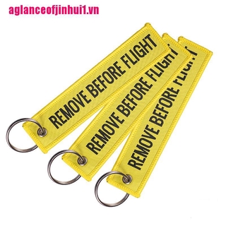 Móc khóa thêu Remove Before Flight