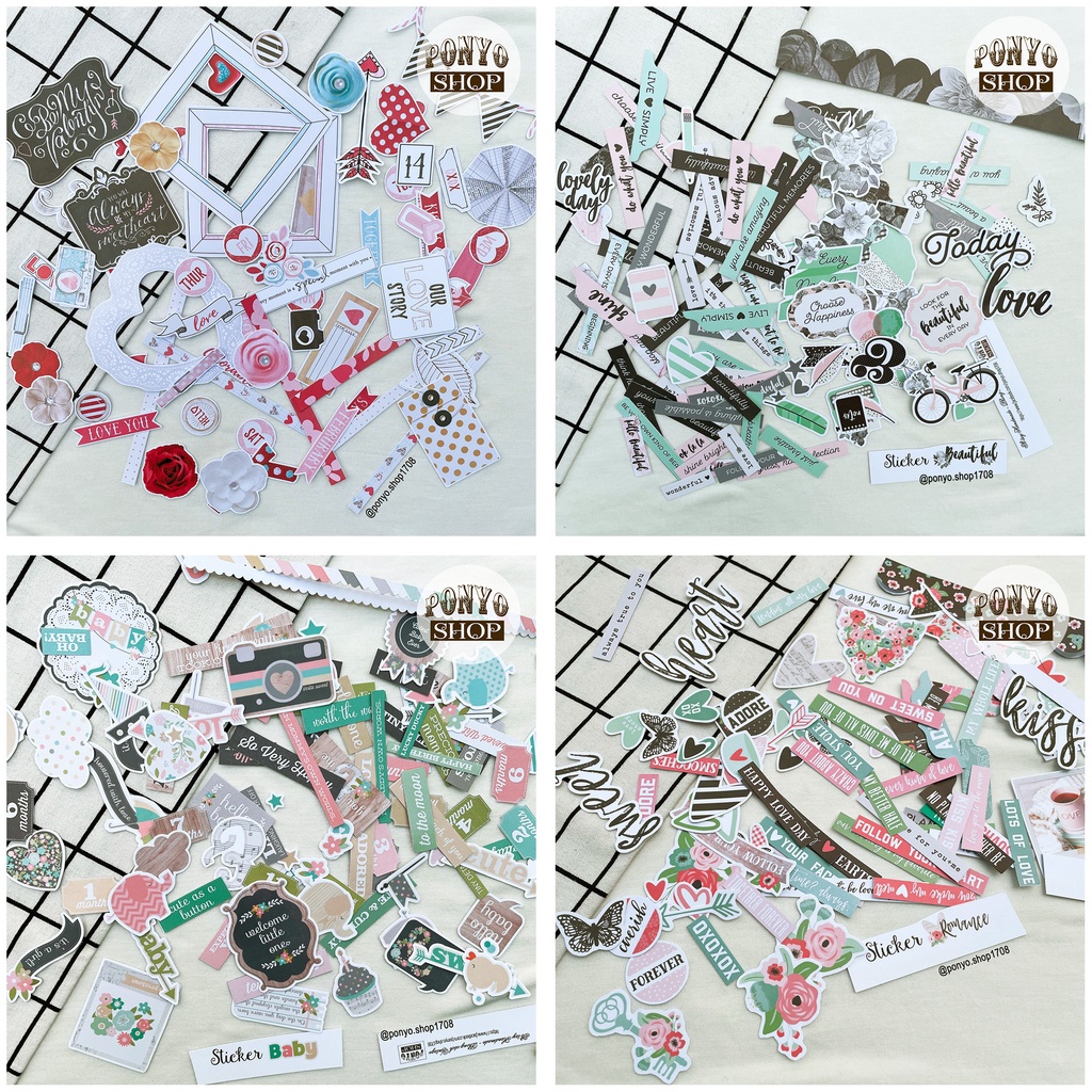 Die cut - hình cắt trang trí Scrapbook