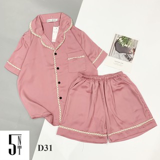 [Hàng Loại 1] Đồ Bộ LỤA SATIN - Bộ Tay Cộc, Quần Đùi Lụa  Phối ren