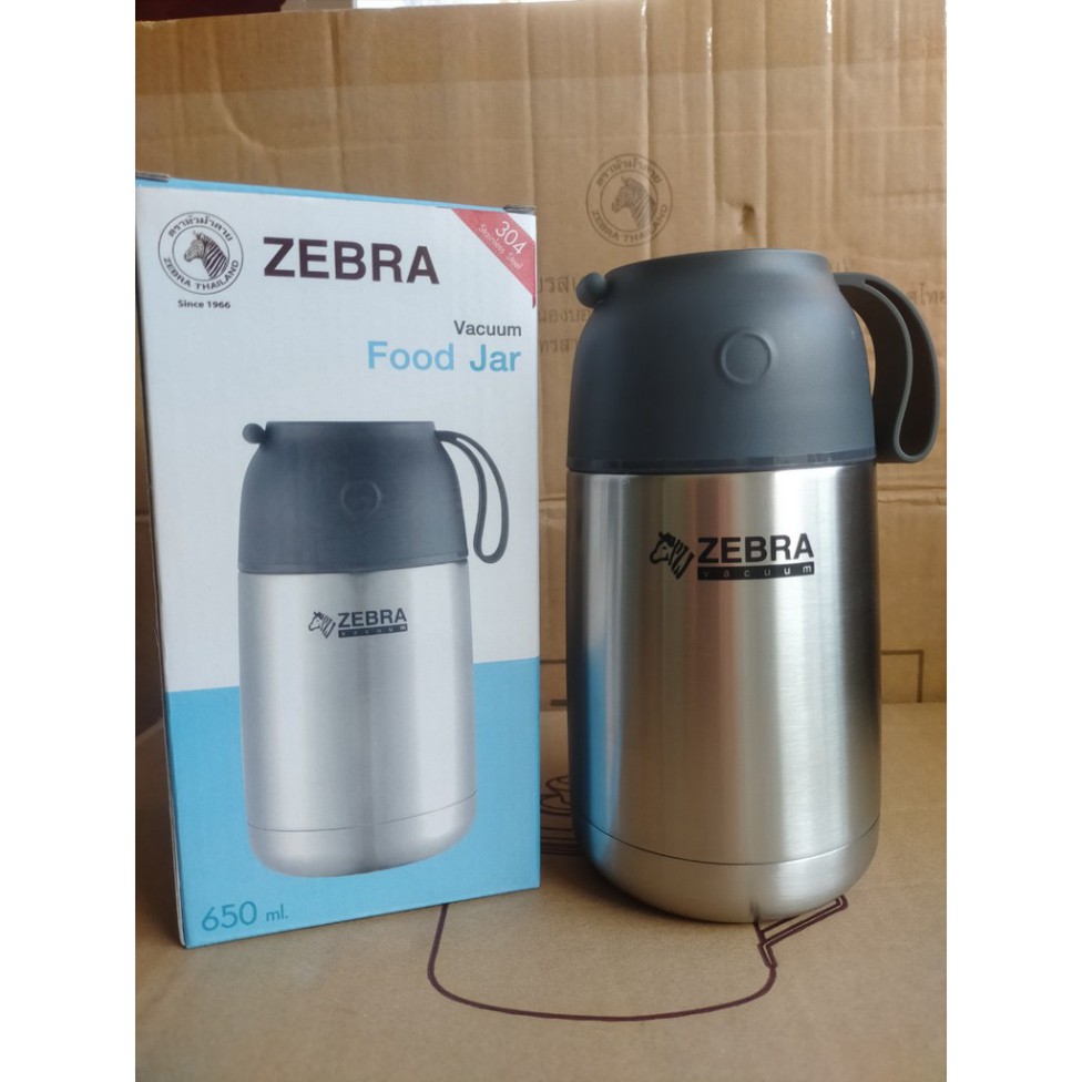 Bình ủ cháo giữ nhiệt Zebra Thái Lan 650ml-123006. Inox 304. Nhập khẩu Thái Lan 3 màu