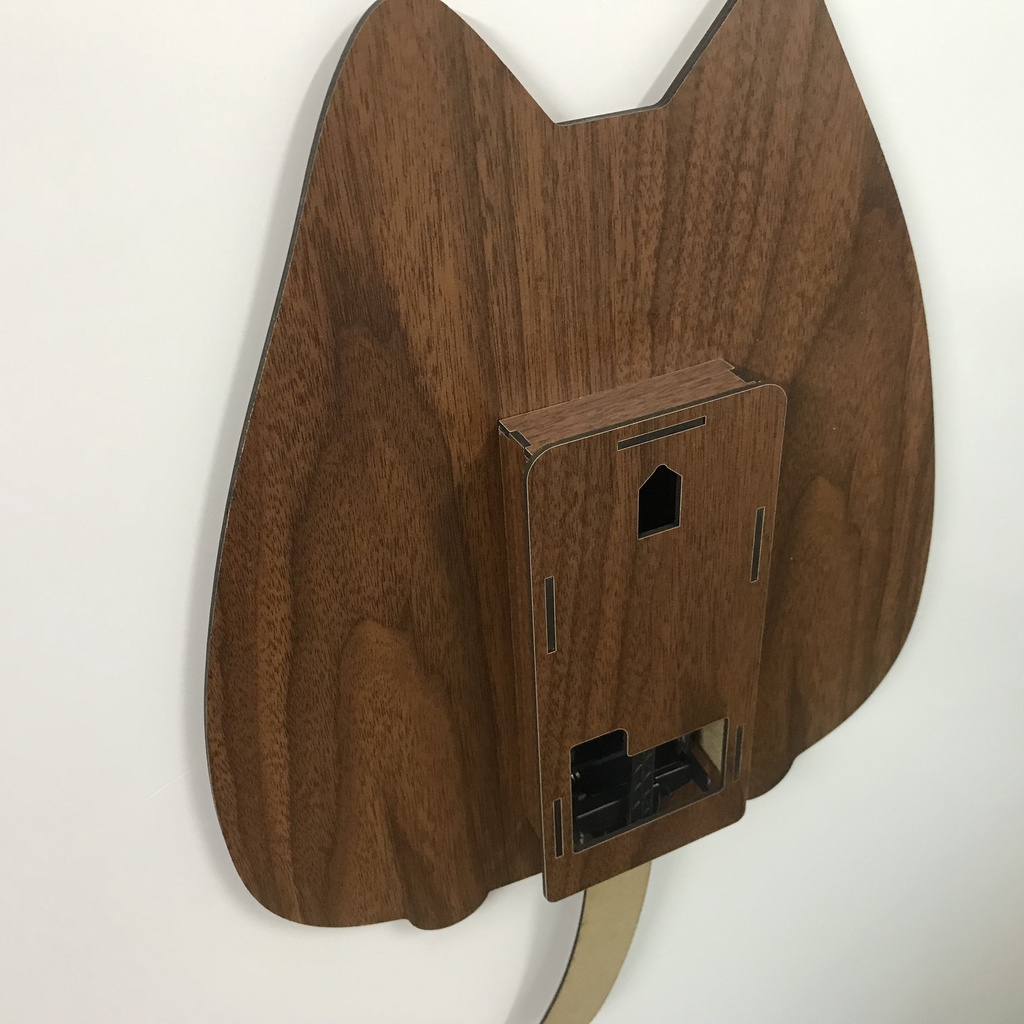 Đồng Hồ Treo Tường Con Mèo Decor Trang Trí Bằng Gỗ