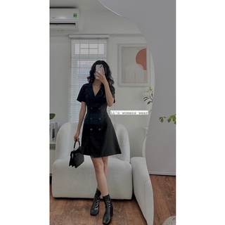 Đầm vest đen cổng sở - l05