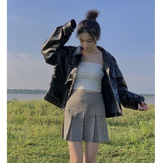 ÁO KHOÁC DA CỔ BẺ JB112 LOLLIE STUDIO