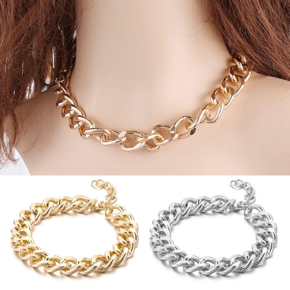 Vòng Cổ Choker Phong Cách Punk Cá Tính|Chuỗi Liên Kết Màu Sắc