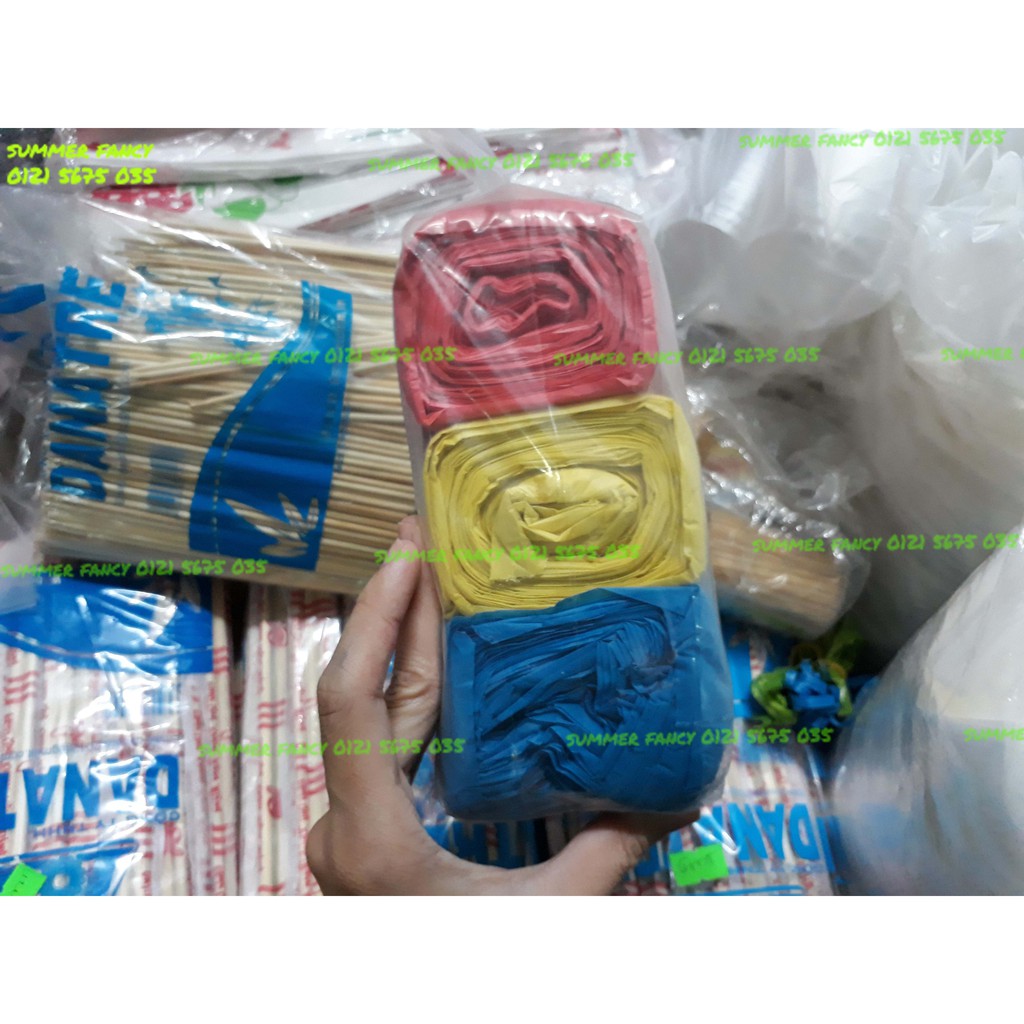 1kg túi đựng rác, bì nilong nhiều màu, đen, bao - Home Trash Bags Garbage Bags