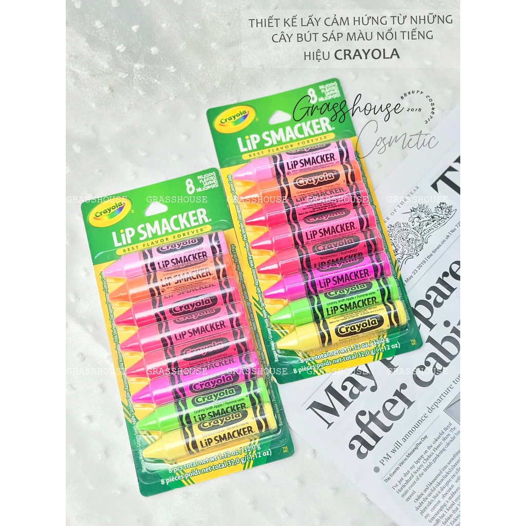 SON DƯỠNG MÙI BÚT CHÌ SÁP LIP SMACKER CRAYOLA HÀNG US CÓ BILL